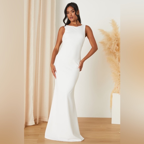 Lulus Love In Your Eyes Ivory Knotted Mermaid Wedding Dress - Picture 6 of 11